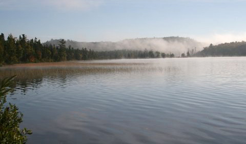 view of lake in michigamme, michigan near three lakes motel